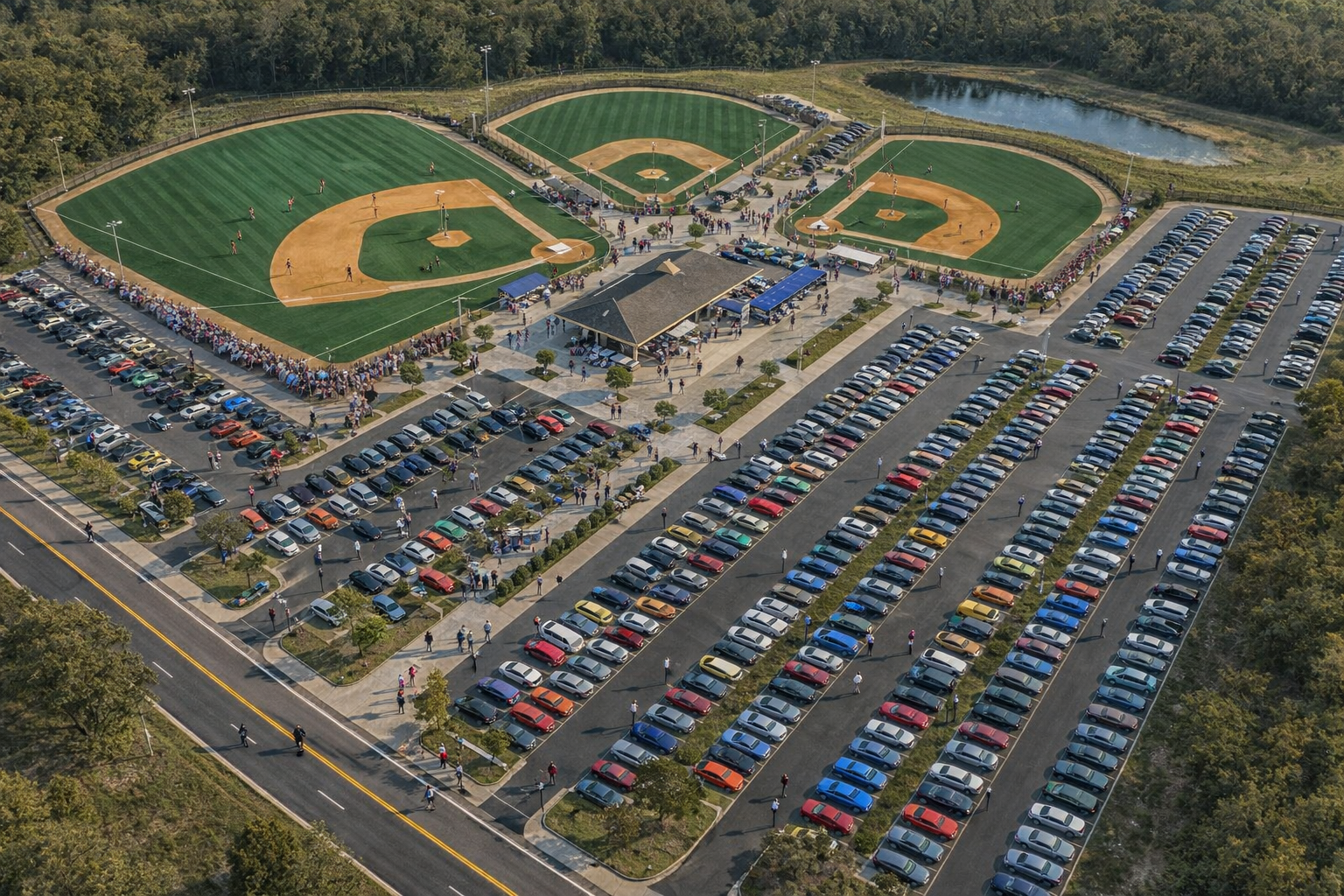 Baseball Complex at Night